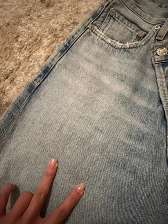 Agolde Light Wash Criss Cross Jean - Picture 3 of 7